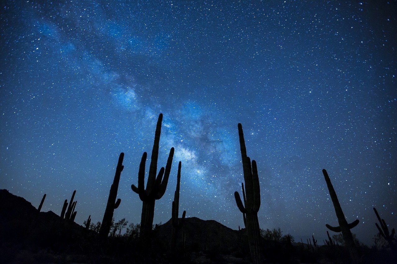 milky way, stars, night